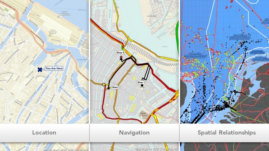 There are basic kinds of maps that answer three basic types of questions