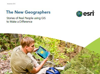 Read inspiring stories about how new geographers are making a difference by applying GIS technology to the needs within their communities and the world.