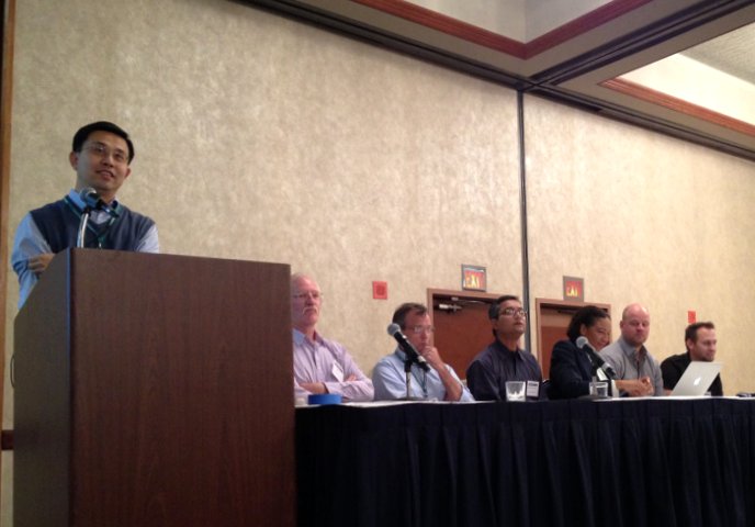 The plenary panel on big data at GIScience 2012 last month in Columbus, Ohio.  