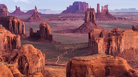 A landscape image of a section of the Grand Canyon