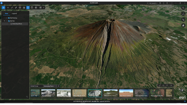 3D visualization of a Mount Fuji
