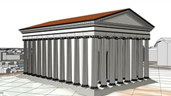 Illustrated image of Roman architecture
