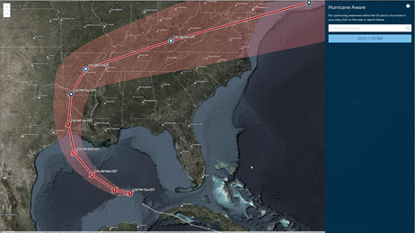 Hurricane Aware overview map