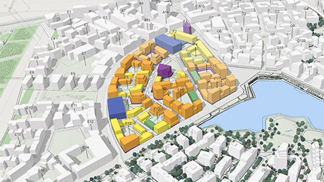 A digital twin of a new development in Aspern Seestadt, Vienna’s city within a city.