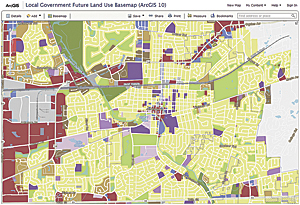 Organizations can use configurable maps and applications, such as this Local Government Future Land Use Basemap, to make their own data more useful and accessible with any programming.