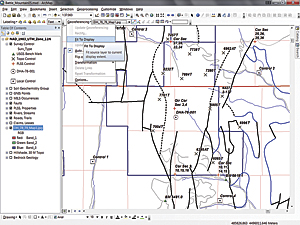 Open the Georeferencing toolbar and, with DH_78_79_Map1 as the active georeferencing layer, choose Fit to Display from the toolbar drop-down.
