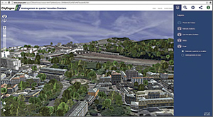 Esri CityEngine Web Viewer makes web scenes available for 3D presentations.