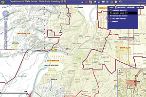 The application incorporates agency and legislative district boundary information.