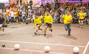 The action was fast and furious during the popular dodge ball tournament.