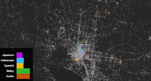Twitter Language Map of Melbourne