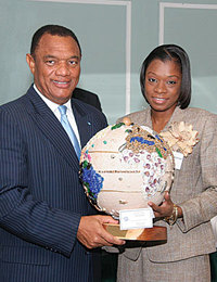 photo of seashell globe presentation