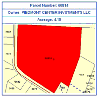 Output page showing parcel.