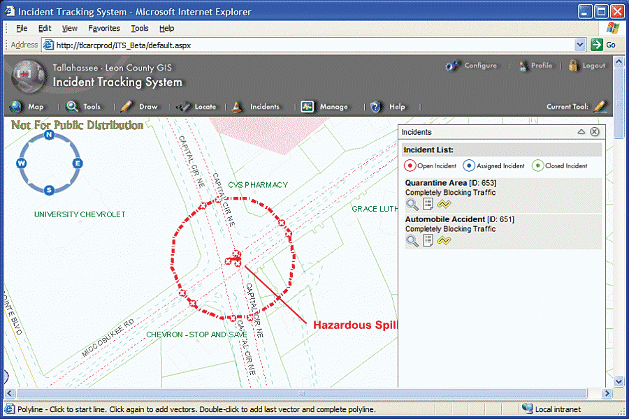 been mapped. The traffic flow in the surrounding area has been blocked