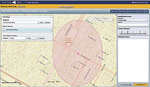 Alert creators can create custom alerts through the Notifier's map interface.
