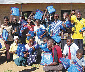 Receiving a shipment of insecticide-treated nets is cause for celebration.