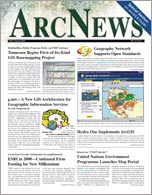 Spring 2001 ArcNews issue cover page