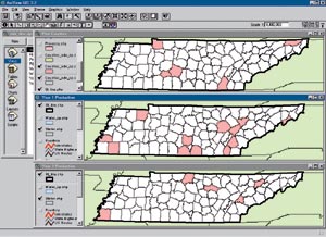 screen shot of Tennessee basemapping project