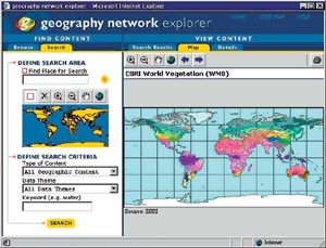 Geography Network Explorer screen shot
