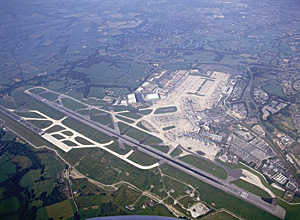 aerial photo of the airport