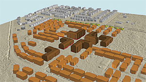 3D modeling allows planners to visualize the impact of new buildings on the landscape.