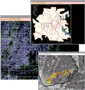 The NES GIS group produced 1,500 customized maps which were used by emergency crews to coordinate restoration work.