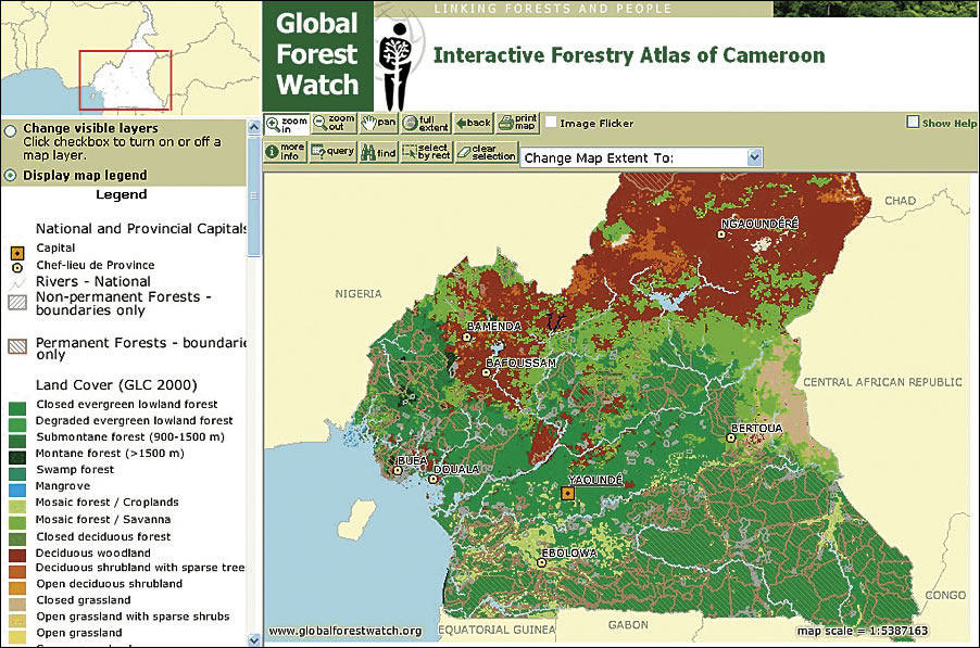  Cameroon forest stratification data, developed from aerial photography.