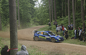 photo of a rally car