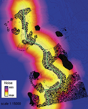 result of the noise dispersion analysis