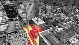 Using robotic lidar technology, Penbay staff created an accurate floor map of the underground infrastructure in Center City, Philadelphia, that connects several buildings along Market Street.