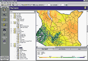 Site similarity shown in purple for a location in the Kenyan highlands
