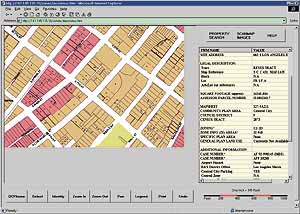 screen shot from the Department of City Planning's Zoning Information and Map Access System (ZIMAS)