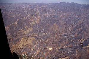 aerial photo of Harding Canyon watershed