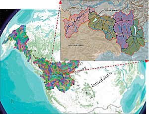 Example of harmonized hydrographic data between Canada and the United States compiled by the International Joint Commission.