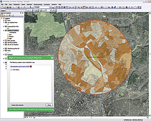 Incorporate data and reports from Community Analyst without leaving ArcMap.