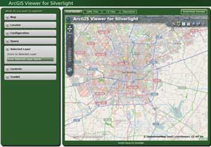 ArcGIS Viewer for Silverlight sample with the OpenStreetMap basemap