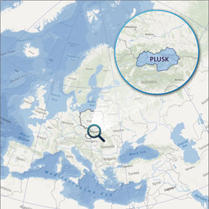 The PLUSK project is located along the border of Poland and Slovakia.