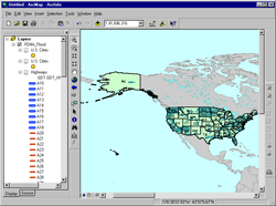 Add the USAC_Dams Map Service connnection as another layer.