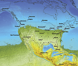 map of a hypothetical northern circumpolar ocean