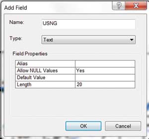 Create a new field called USNG.