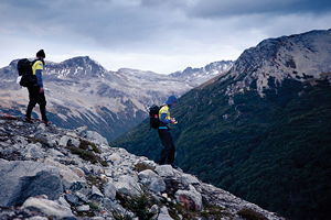 Participants from 20 countries traversed the Patagonian wilderness using only their orienteering abilities and maps created with ArcGIS. (Photo Chris Radcliffe)