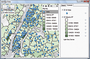 With Esri Maps for Office, users can make data driven maps in Microsoft Excel that can be shared in Microsoft PowerPoint or published to ArcGIS Online.