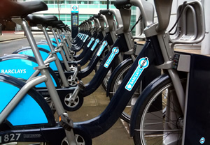the Barclays Cycle Hire bikes