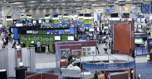 The GIS Solutions EXPO draws large crowds to the San Diego Convention Center.