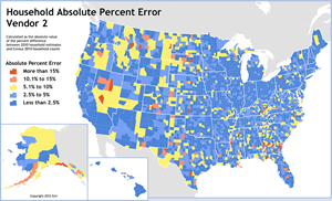 This map was created using Esri data for the US by county.
