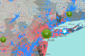 Superstorm Sandy Election Imapct Map
