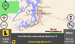 The optimized route is sent to ArcLogistics Navigator