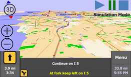 ArcLogistics Navigator can display turn-by-turn directions