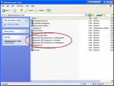 Administrative Tools Window
