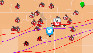 Moore, Oklahoma, Tornado Map