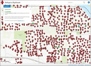 fire hydrant map adopt hydrants city lakes land icons brooklyn esri splash makes app represent arcwatch park red 1215